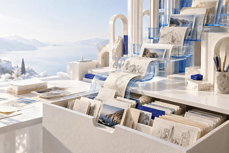 Conceptual architectural landscape for features: capture